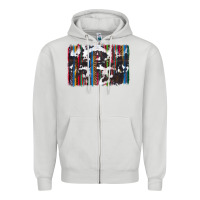 Dove Grey cowhide, leopard serape backgraund Zipper Hoodie - JahusDesignShop
