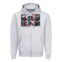 Heather Grey cowhide, leopard serape backgraund Zipper Hoodie - JahusDesignShop