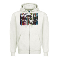 Oatmeal Heather cowhide, leopard serape backgraund Zipper Hoodie - JahusDesignShop