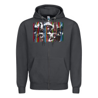Smoke cowhide, leopard serape backgraund Zipper Hoodie - JahusDesignShop