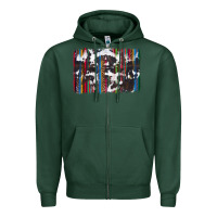 Sports Green cowhide, leopard serape backgraund Zipper Hoodie - JahusDesignShop