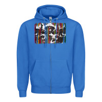 True Royal cowhide, leopard serape backgraund Zipper Hoodie - JahusDesignShop