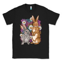 Black Bunnys Easter with leopard background Classic Tee - OliviaCreatesArt