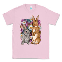 Bubblegum Pink Bunnys Easter with leopard background Classic Tee - OliviaCreatesArt
