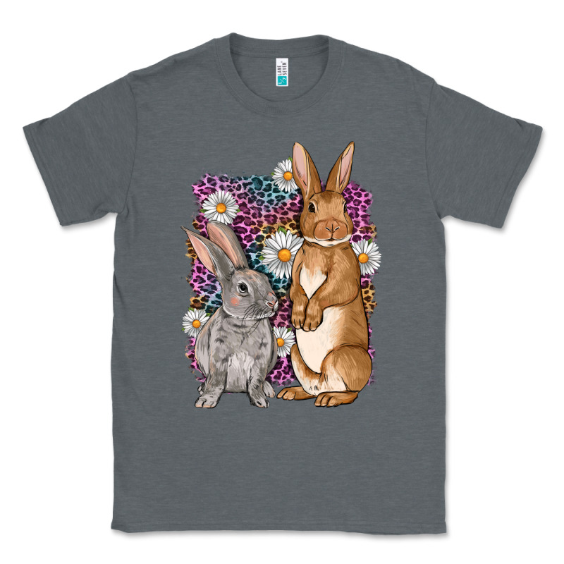 Bunnys Easter With Leopard Background Classic Tee by OliviaCreatesArt | Teevron