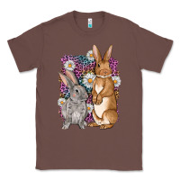 Chestnut Bunnys Easter with leopard background Classic Tee - OliviaCreatesArt