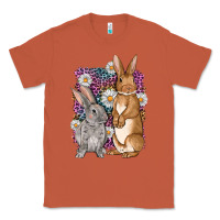 Copper Bunnys Easter with leopard background Classic Tee - OliviaCreatesArt