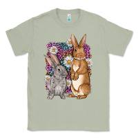 Matcha Bunnys Easter with leopard background Classic Tee - OliviaCreatesArt