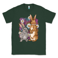 Sports Green Bunnys Easter with leopard background Classic Tee - OliviaCreatesArt