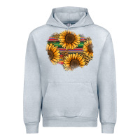 Heather Grey sunflower leopard serape patch Urban Hoodie - Jasminsmagicworld