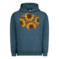 Pigment Midnight Navy sunflower leopard serape patch Urban Hoodie - Jasminsmagicworld