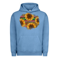 Pigment Pebble Blue sunflower leopard serape patch Urban Hoodie - Jasminsmagicworld