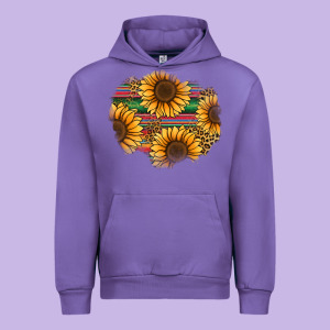 Sunflower Leopard Serape Patch Urban Hoodie Designed By Jasminsmagicworld