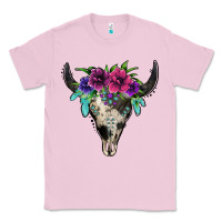 Bubblegum Pink cowhide bull skull Classic Tee - Jasminsmagicworld