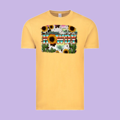 Howdy Serape And Sunflower Vintage Tee Designed By Ranaportraitstore