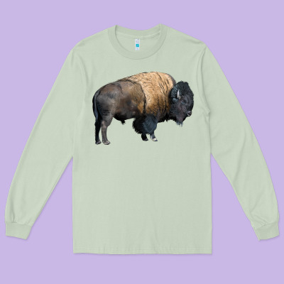 Bison Buffalo Long Sleeve Tee Designed By Lillyallendesigns