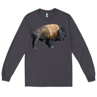 Smoke Bison Buffalo Long Sleeve Tee - LillyAllenDesigns