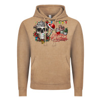 Vintage Coffee Merry Christmas  skull Vintage Hoodie - CowhideDigitalArt
