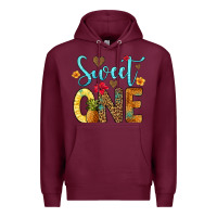 Burgundy sweet one pineapple Premium Hoodie - Artiststas
