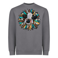 Storm baby cow with sunflower Heavyweight Sweatshirt - RanaPortraitStore