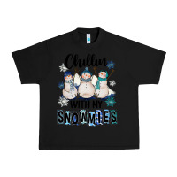 Black Chillin With My Snowmies Urban Heavy Tee - FaDigitalArtStudio