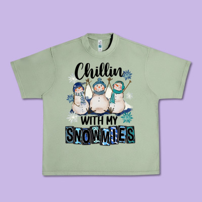 Chillin With My Snowmies Urban Heavy Tee Designed By Fadigitalartstudio