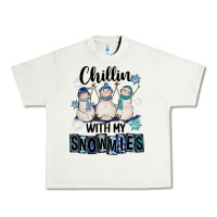 Pistachio Chillin With My Snowmies Urban Heavy Tee - FaDigitalArtStudio
