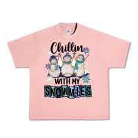 Salmon Chillin With My Snowmies Urban Heavy Tee - FaDigitalArtStudio