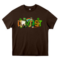 Chocolate Brown St. Patrick's Day Dentist Heavy Core Tee - CowGirlArtShop