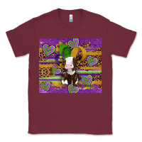 Burgundy mardi gras cow Classic Tee - Artiststas