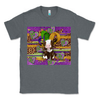 Charcoal Heather mardi gras cow Classic Tee - Artiststas