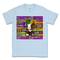 Dusty Blue mardi gras cow Classic Tee - Artiststas
