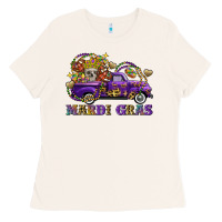 Bone mardi gras skull truck Ladies Tee - FaDigitalArtStudio