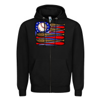 Black leopard baseball flag3 Zipper Hoodie - JahusDesignShop