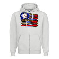 Dove Grey leopard baseball flag3 Zipper Hoodie - JahusDesignShop