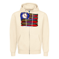 Sandshell leopard baseball flag3 Zipper Hoodie - JahusDesignShop