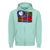 Seafoam leopard baseball flag3 Zipper Hoodie - JahusDesignShop