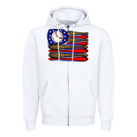 White leopard baseball flag3 Zipper Hoodie - JahusDesignShop