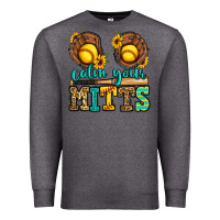 Charcoal Heather calm your mitts softball Premium Sweatshirt - Jasminsmagicworld