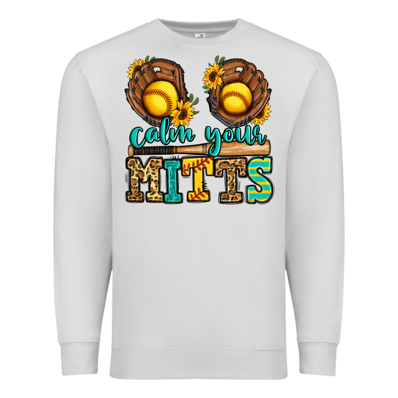 Calm Your Mitts Softball Premium Sweatshirt by Jasminsmagicworld | Teevron