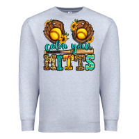 Heather Grey calm your mitts softball Premium Sweatshirt - Jasminsmagicworld