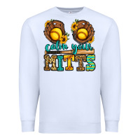 White calm your mitts softball Premium Sweatshirt - Jasminsmagicworld