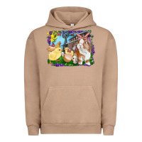 Pigment Burro easter farm chicks and bunny Urban Hoodie - RanaPortraitStore