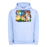 Pigment Grape Ice easter farm chicks and bunny Urban Hoodie - RanaPortraitStore