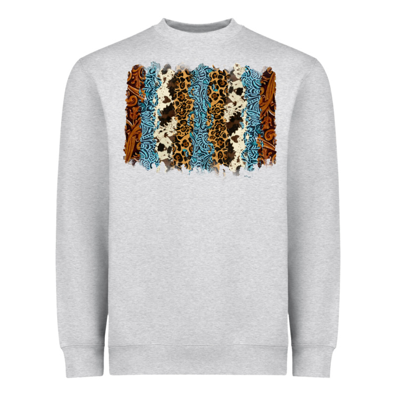 Tool Leather Leopard Cowhide Backround Heavyweight Sweatshirt by RanaPortraitStore | Teevron