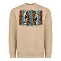 Mushroom tool leather leopard cowhide backround Heavyweight Sweatshirt - RanaPortraitStore