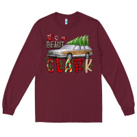 Burgundy Its Beaut Clark Long Sleeve Tee - CowhideDigitalArt