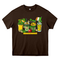 Chocolate Brown St. Patrick's Day Teacher coffee cups Heavy Core Tee - HowdyJamesFarm