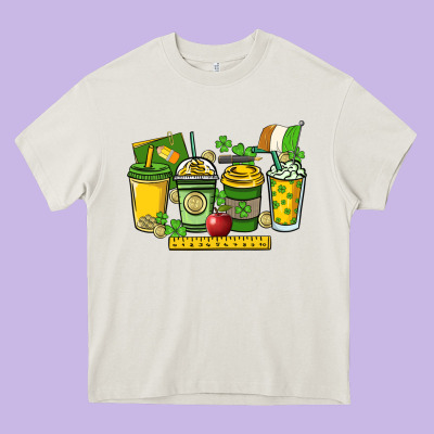 St. Patrick's Day Teacher Coffee Cups Heavy Core Tee Designed By Howdyjamesfarm