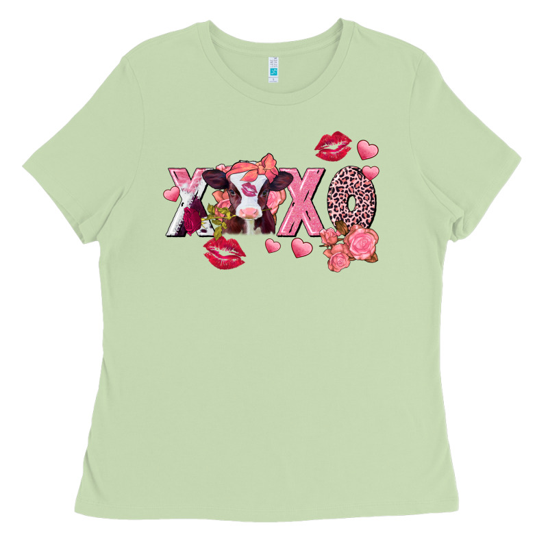 Xoxo Baby Cow Valentine's Day Ladies Tee by FaDigitalArtStudio | Teevron